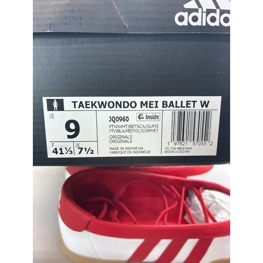 adidas Women’s Taekwondo Mei Ballet White Better Scarlett Gum New in box Size 9